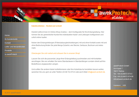 Webdesign Referenz: x-cables.de Webdesign Referenz: x-cables.de