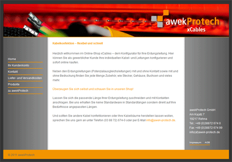 Webdesign Referenz: x-cables.de