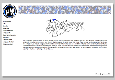Webdesign Referenz: boys-bielefeld.de Webdesign Referenz: boys-bielefeld.de